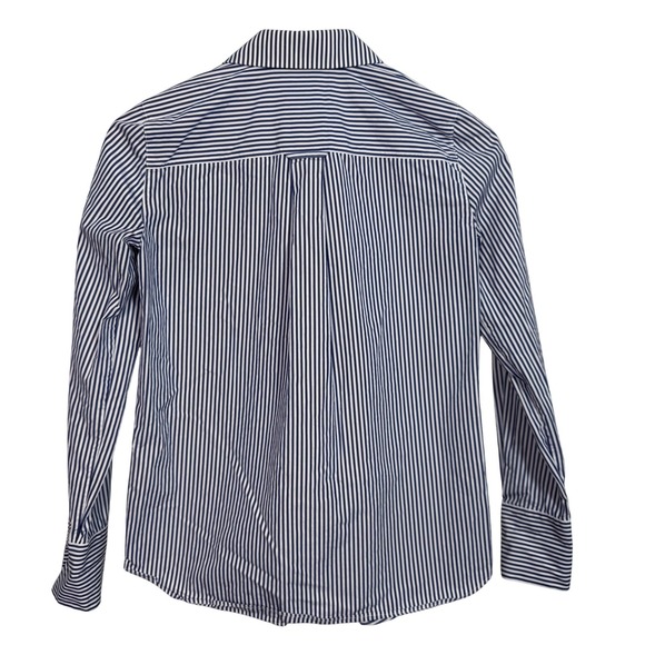 Lafayette 148 Womens Shirt XXS‎ Button Down Long Sleeve Striped Blue Tailored - Picture 3 of 9